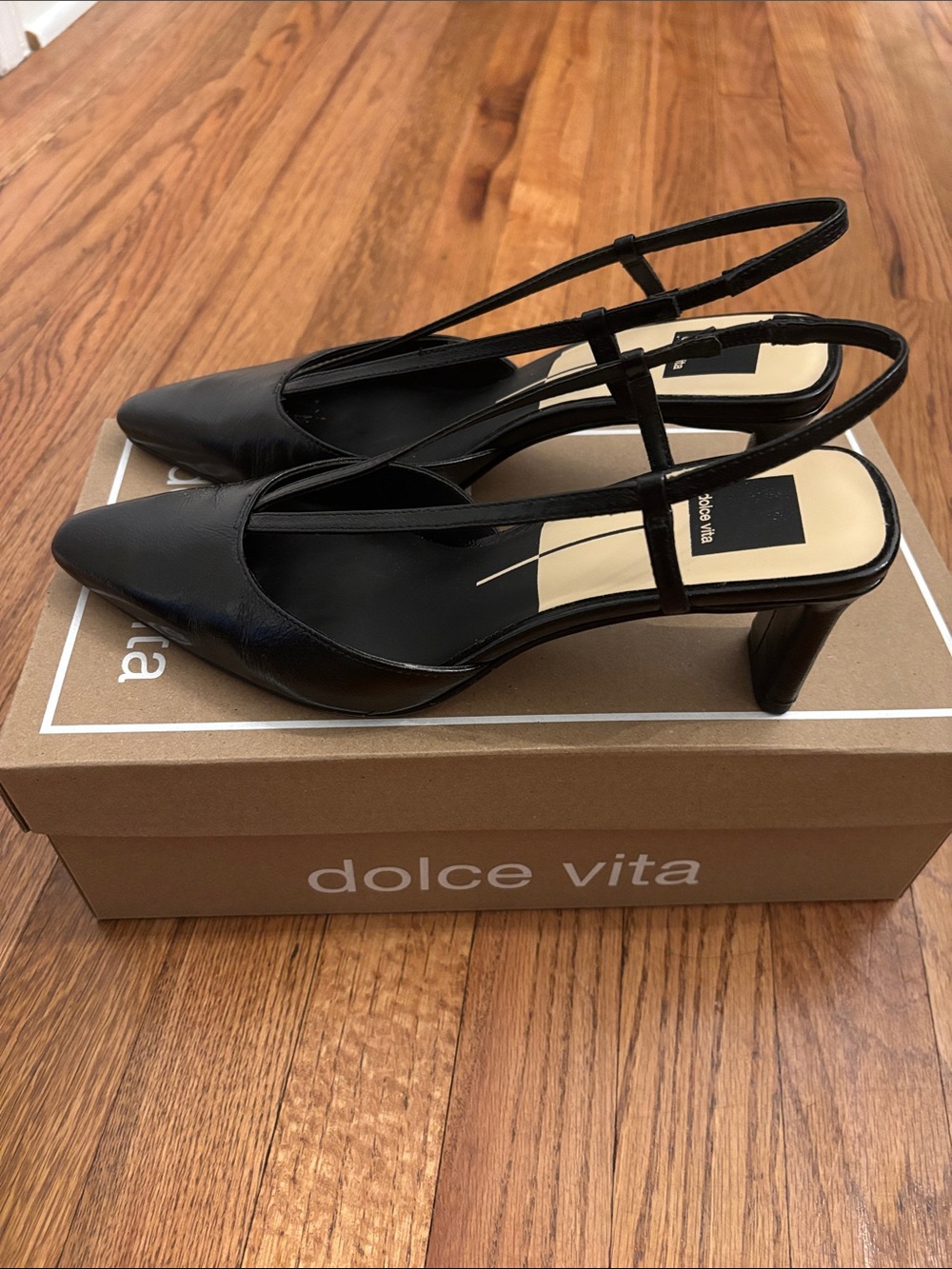 Dolce Vita Black Pointed Slingback Pumps - Picture 4 of 8